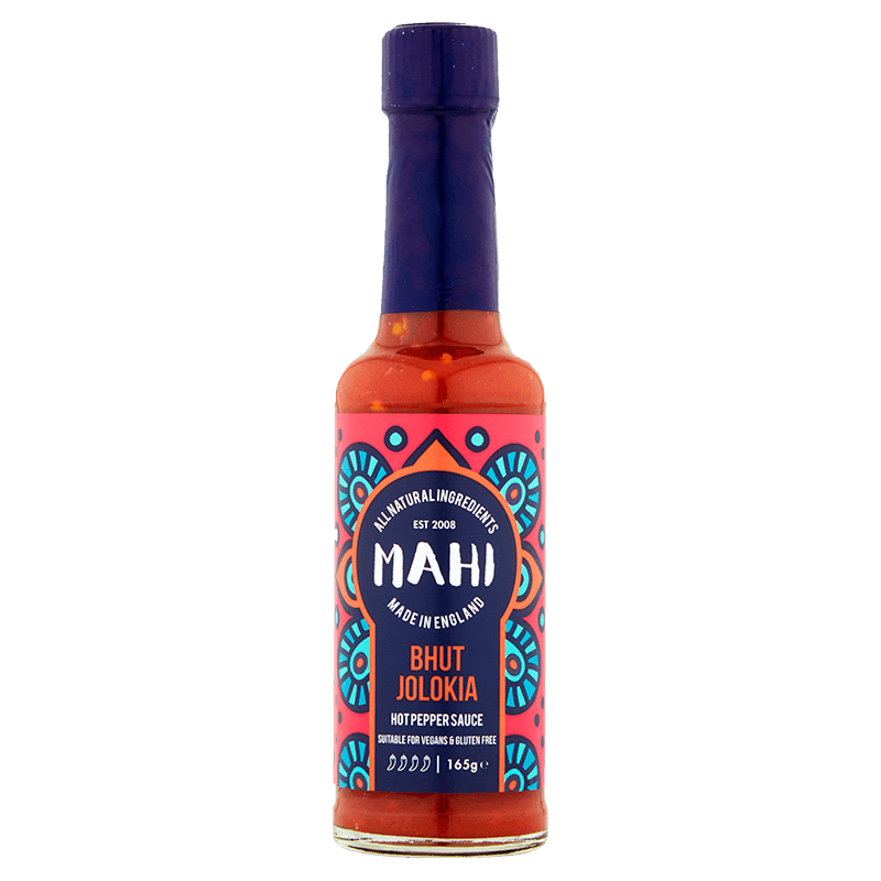 Buy Bhut Jolokia Hot Pepper Sauce, MAHI, BBQ, Hot Sauce, Suitable For Vegans, Suitable For Vegetarians. |  Shop Hot Sauce Online