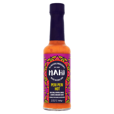 Peri Peri Hot Sauce, MAHI, BBQ, Free From Top 14 Allergens, Hot Sauce, Marinade, Peri Peri, Suitable For Vegans, Suitable For Vegetarians